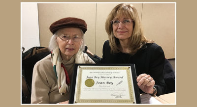 Club launches Joan Bey History Award